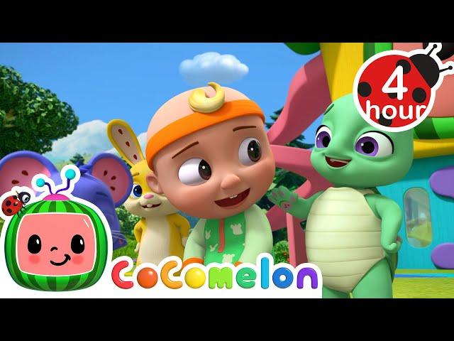 Duck Duck Goose + 4 Hours of Cocomelon Animal Time | Cartoons for Kids | Mysteries with Friends