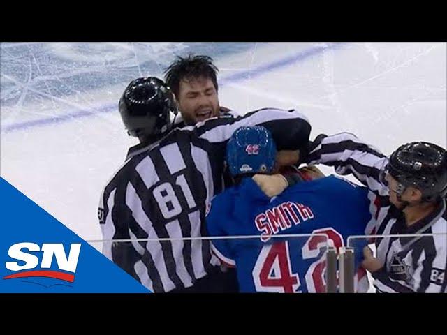 Brendan Smith Hunts Down Tom Wilson Seconds After Stepping Onto The Ice