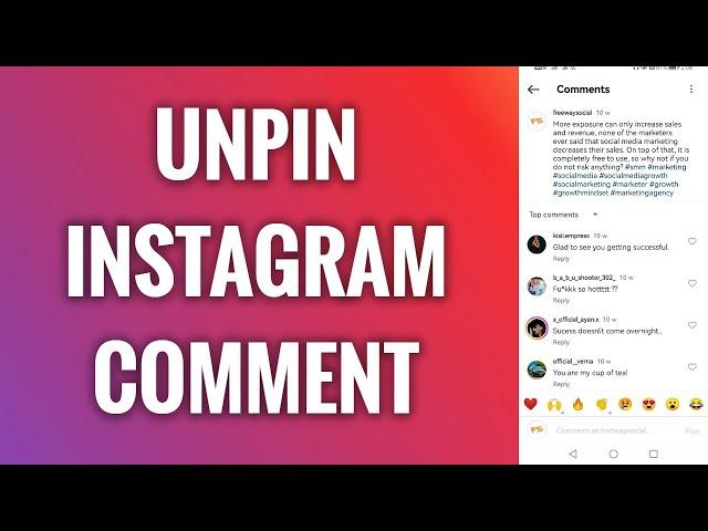 How To Unpin Instagram Comment