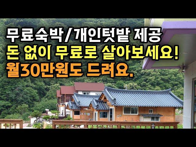 돈 없이 무료로 살아보세요!,무료숙박/개인텃밭 제공,돈 30만원 받으면서 3달 살아보기,한달살기_시골살이,농촌에서 살아보기!_귀농귀촌,전원주택,전원생활,귀촌부부,청년농부