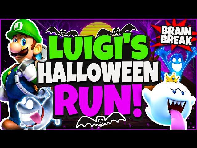 Luigi's Halloween Run | Halloween Brain Break Activity | Halloween Games For Kids | GoNoodle Games