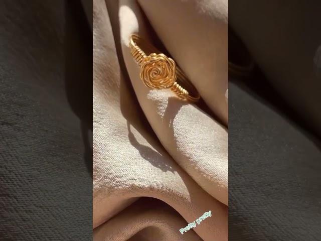 Wire Rose ring Easy tutorial