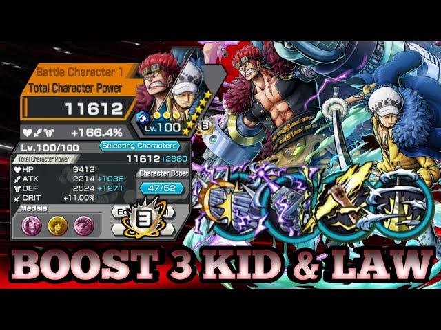 BOOST 3 EX KID & LAW GAMEPLAY | ONE PIECE BOUNTY RUSH | OPBR