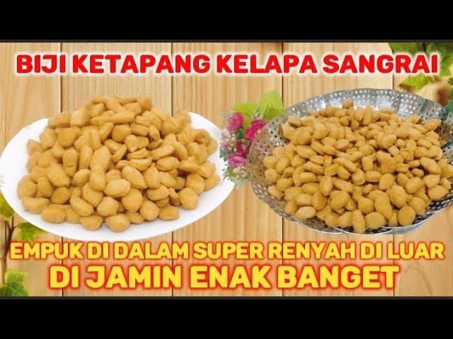 CARA MEMBUAT KUE BIJI KETAPANG KELAPA SANGRAI YANG SUPER RENYAH DAN ENAK BANGET #bijiketapang