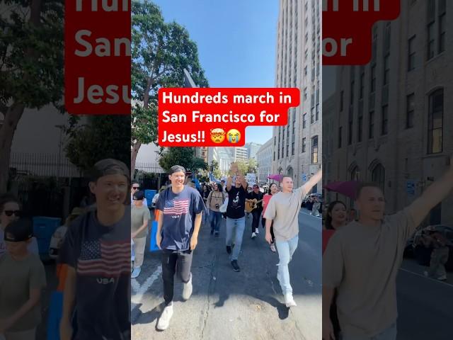 Hundreds march in San Francisco for Jesus!!  #jesus #revival #worship