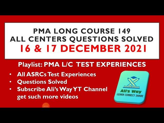 16 & 17 December All ASRCs questions/experiences solved|PMA Long Course 149|test centers #issb #pma