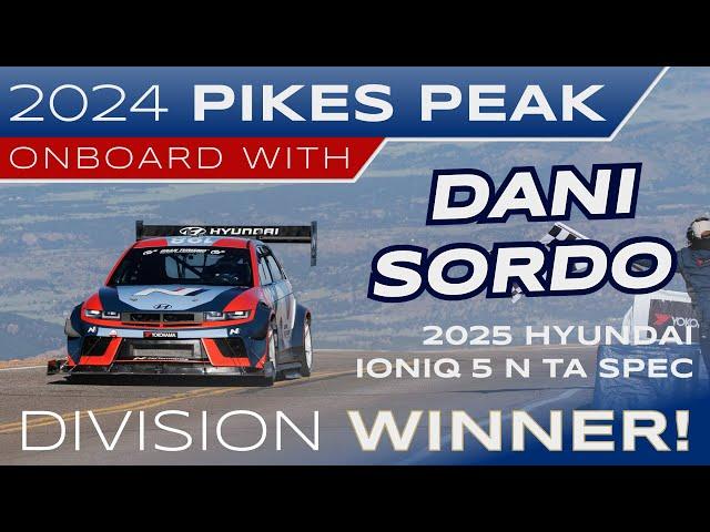 Dani Sordo Wins Exhibition in 2025 Hyundai Ioniq 5 N TA Spec | 2024 Pikes Peak Race Day Onboard