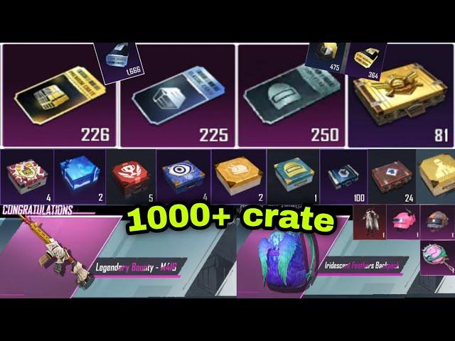 1000+ FREE crate opening | 225 premium & 225 classic crate | new premium crate opening pubg mobile