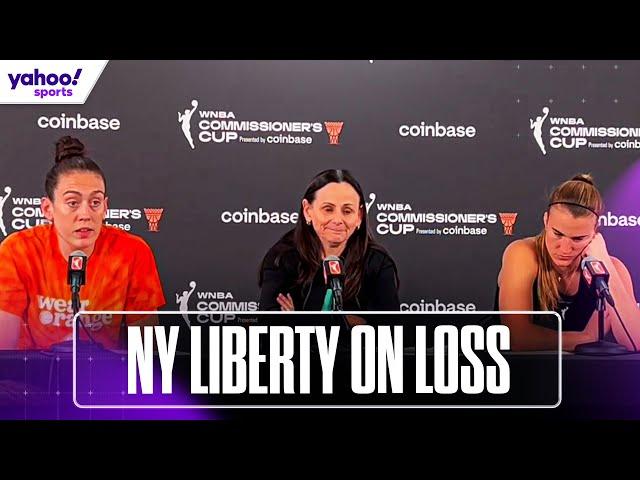 New York LIBERTY reacts to LOSS vs. Minnesota LYNX for WNBA Commissioner’s Cup title | Yahoo Sports