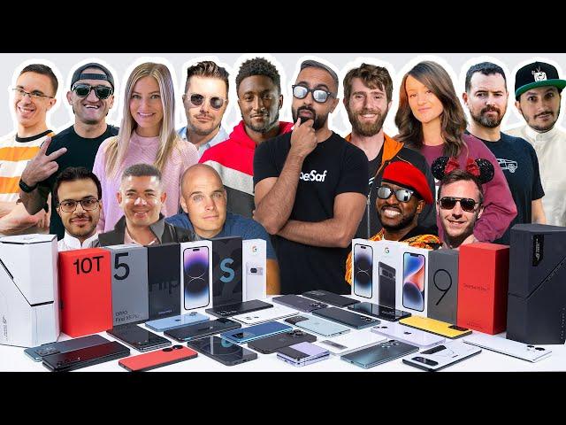 Which SMARTPHONES Do We Actually Use? 2022-23 YOUTUBER Edition ft. MKBHD, Linus Tech Tips + More