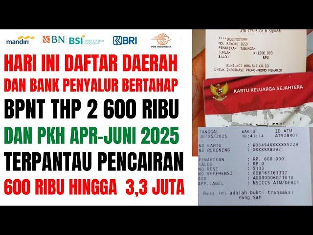 HARI INI PKH TAHAP 2 DAN BPNT 600 RIBU BERTAHAP CAIR DI DAERAH DAN BANK SALDO 600RB HINGGA 3,3 JT