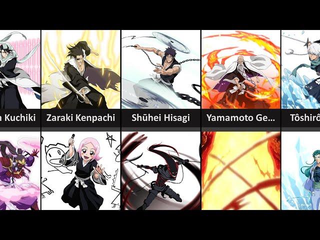 All Shinigami and Their Zanpakuto Spirit in Bleach