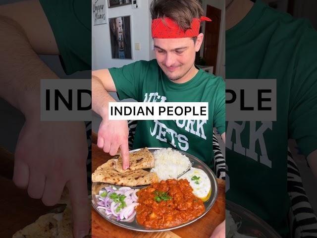 The best way to eat INDIAN food is definitely with HANDS️️| Normal vs Indian | CHEFKOUDY