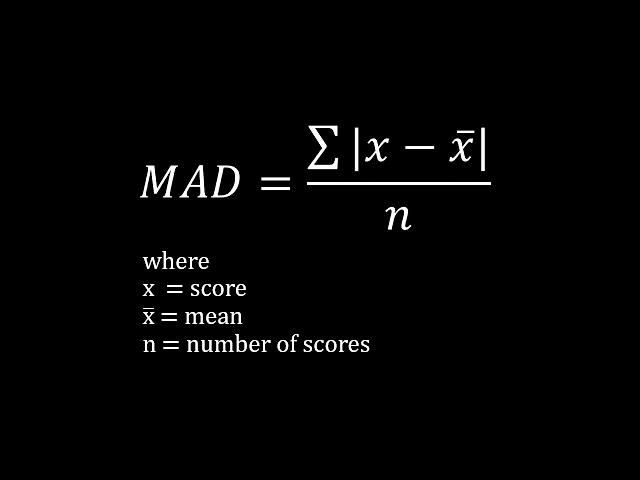 mean absolute deviation formula