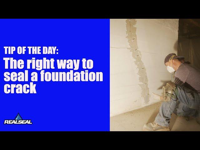 What is the right way to seal foundation cracks?