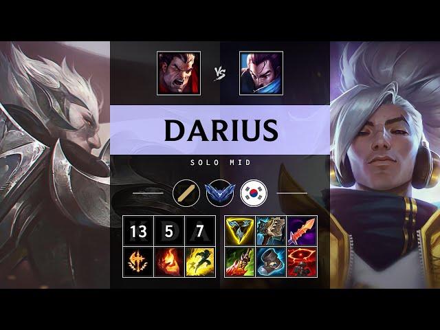 Darius Mid vs Yasuo: Triple Kill, Unstoppable - KR Diamond Patch 14.24