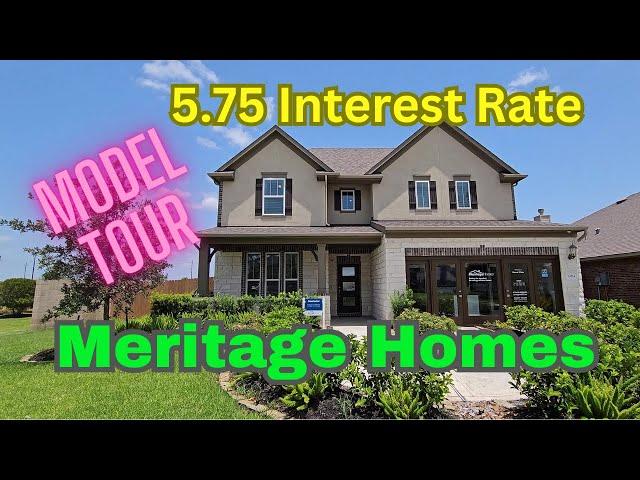 [5.75 interest rate] Sierra Vista Meritage Homes model home tour in Rosharon Texas