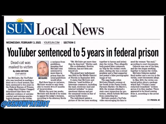 Ian McGuire Sentenced to 5 YEARS in Federal Prison!