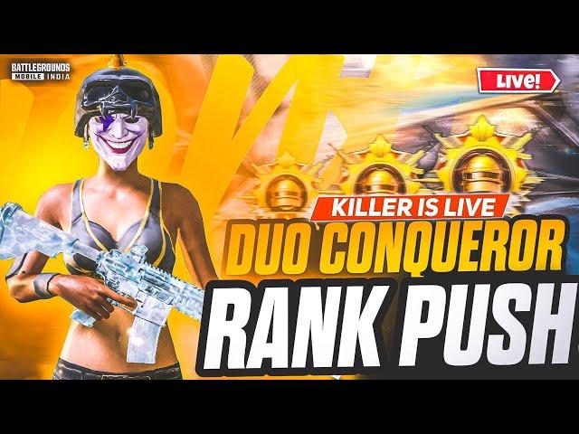  DAY-2 DUO CONQUEROR RANK PUSH | KILLER IS LIVE | BGMI LIVE #bgmilive #bgmi