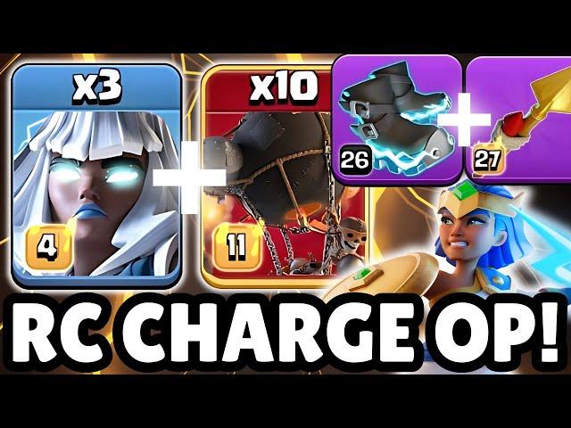 Electro Titans + 9 Invis RC Charge SMASHES TH17 Bases! | Clash of Clans