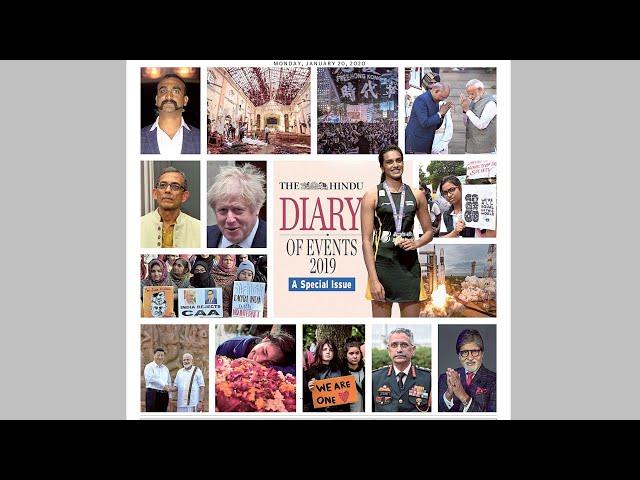 The Hindu Diary of Events 2019