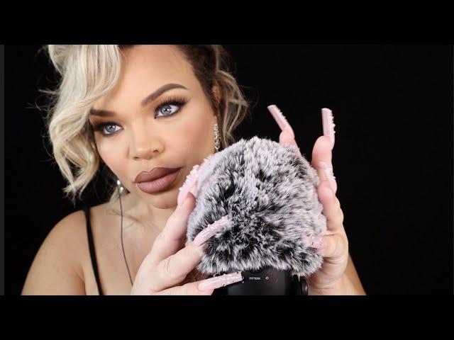 ASMR Fluffy Mic Scratching with SUPER LONG nails | BRAIN MELTING