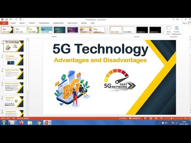 Make a Simple PowerPoint Presentation On 5G Technology | How to Make a PPT Presentation |