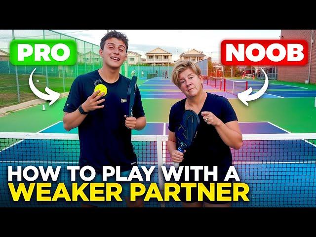 How to Play Pickleball With a Weaker Partner!