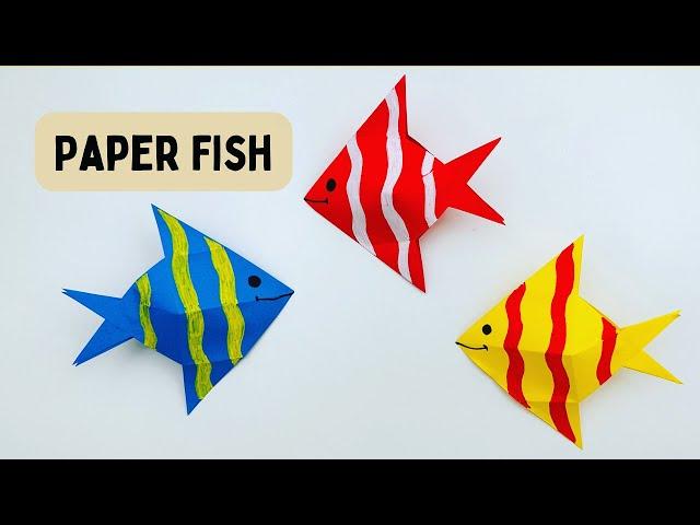 How To Make Easy Origami Paper Fish For Kids / Nursery Craft Ideas / Paper Craft Easy / KIDS crafts