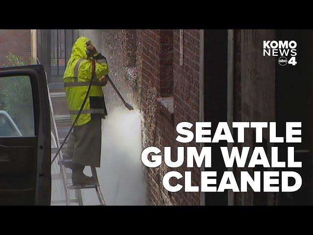 Seattle Gum Wall gets 1st cleaning since 2019