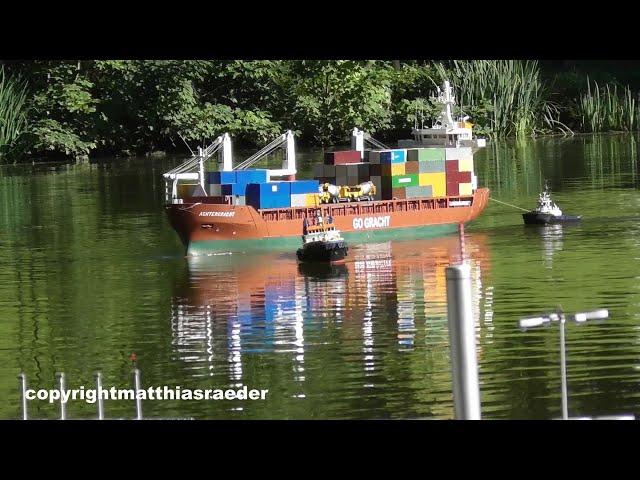 BADWEIHER Hock 2024 / MSK ST PETER / SCHLEPPER VORFÜHRUNG MIT CONTAINER SCHIFF ACHTERGRACHT