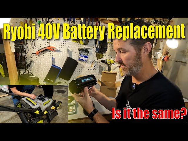 Ryobi 40v replacement battery from SooTool.  Is it really the same?  Let's find out!