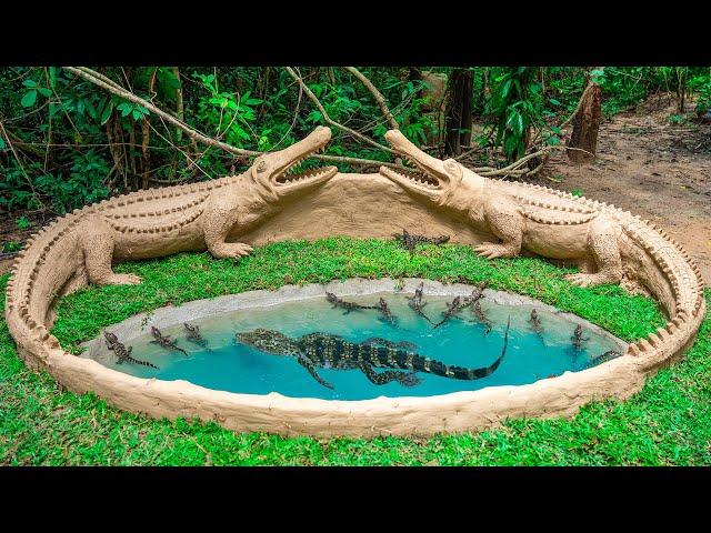 Build the Most Amazing Crocodile Pond For My Newborn Crocodile