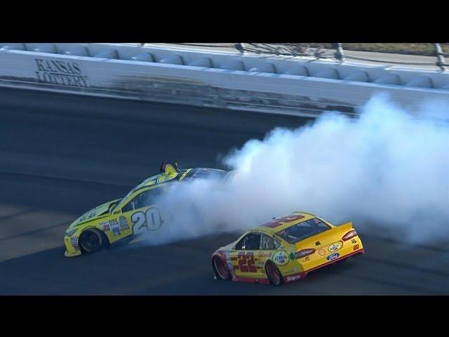 Logano spins Kenseth with 5 to go