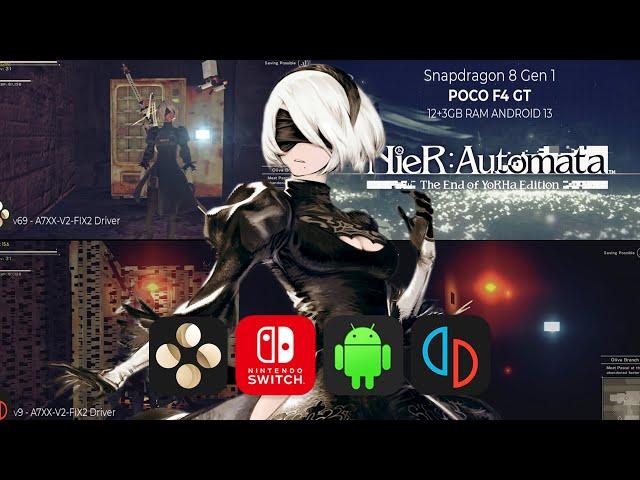 [ Yuzu vs. Skyline ] Nier Automata Game Test | Snapdragon 8 Gen 1 | Poco F4 GT