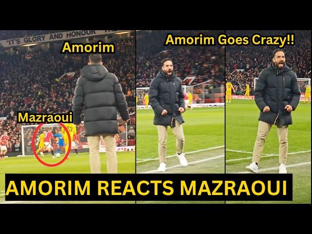 Ruben Amorim CRAZY REACTIONS on MAZRAOUI dribbling 3 Bodo Glimt players for Hojlund goal | Man Utd