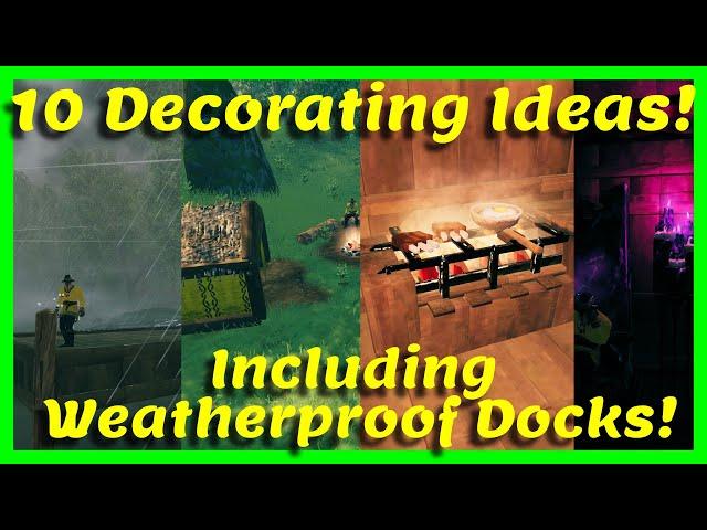 10 decorating ideas to use in and around your Valheim builds, including weatherproof docks!