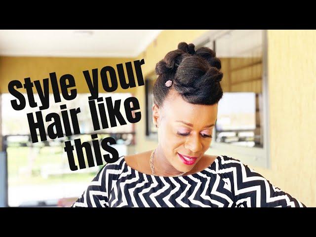 UPDO | HOW TO STYLE  BLOW DRIED NATURAL HAIR LIKE A PRO