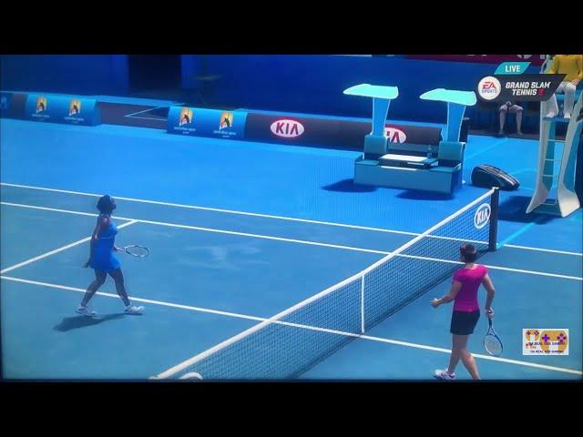 GRAND SLAM TENNIS 2 EA SPORTS FADES & FANTASY CLASSICS SUPERSTAR LEVEL S. Williams VS L. Davenport 1