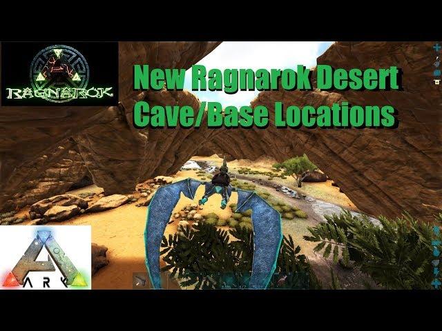 ARK - New Ragnarok Desert Base locations- Hidden Caves!