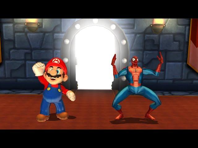 Mario Party 9 Minigames - Mario Vs Steve Vs Spider Man Vs Luigi (Master Difficulty)