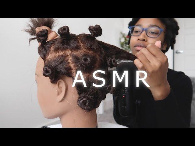 ASMR | Bantu Knots & Gum Chewing Sounds