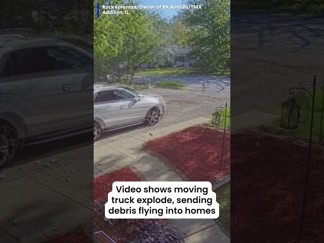 Whoa! Thankfully, the driver received only minor injuries. #truck #explosion #caughtoncam #illinois