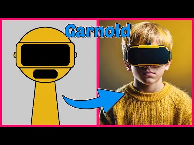 INCREDIBOX SPRUNKI Characters as HUMANS  & Favorite Things | GARNOLDSIMONPINKI