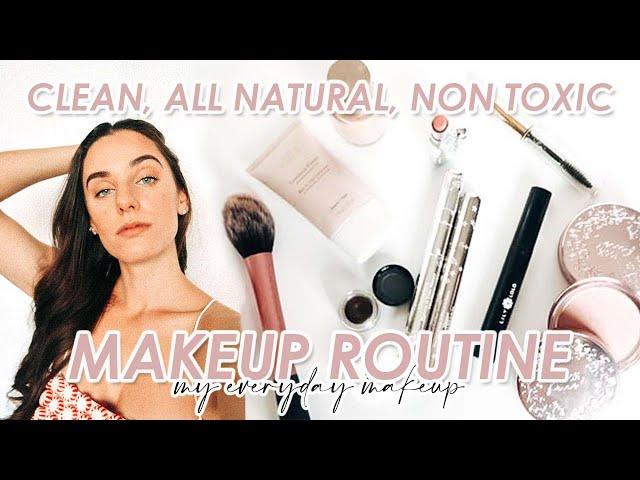 ALL NATURAL NON TOXIC CLEAN MAKEUP ROUTINE & clean brands I love and use EVERYDAY *covering acne*