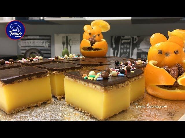 Tarta fría con Crema de Naranja y Chocolate | Receta sin horno | @TonioCocina