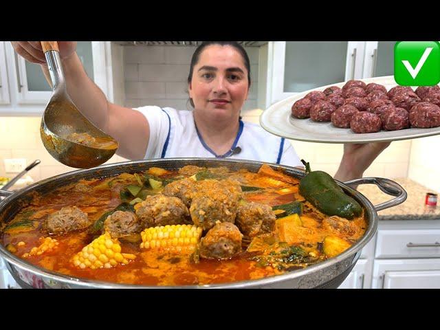 RIQUISIMO! Caldo de albondigas de carne molida