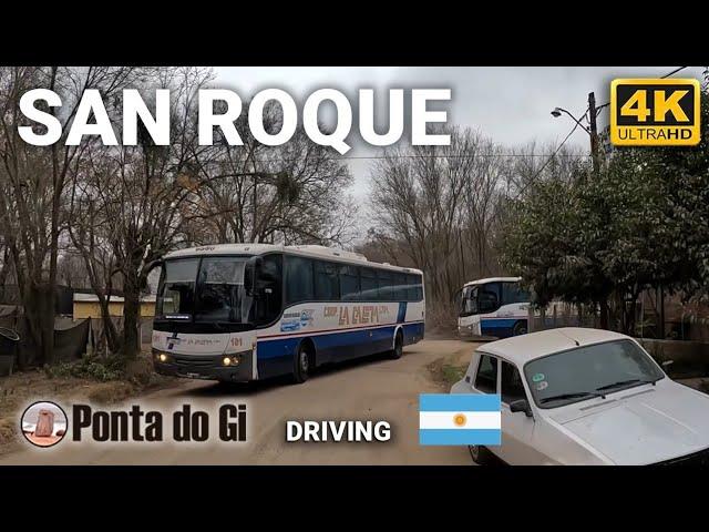 CIUDAD de SAN ROQUE [VALLE de PUNILLA] #driving TOUR virtual 4k uhd INVIERNO 2024  CORDOBA ARGENTINA