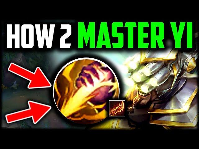How to Master Yi & CARRY for Beginners (Best Build/Runes) Master Yi Jungle Guide Season 14