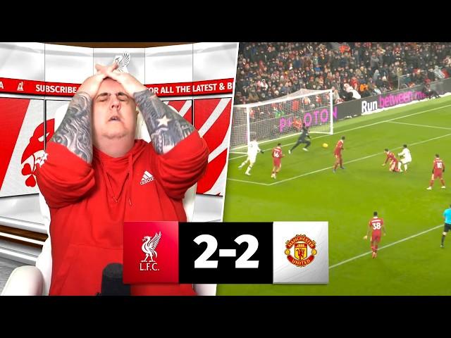 LIVERPOOL FAN REACTS TO LIVERPOOL 2-2 MAN UNITED HIGHLIGHTS